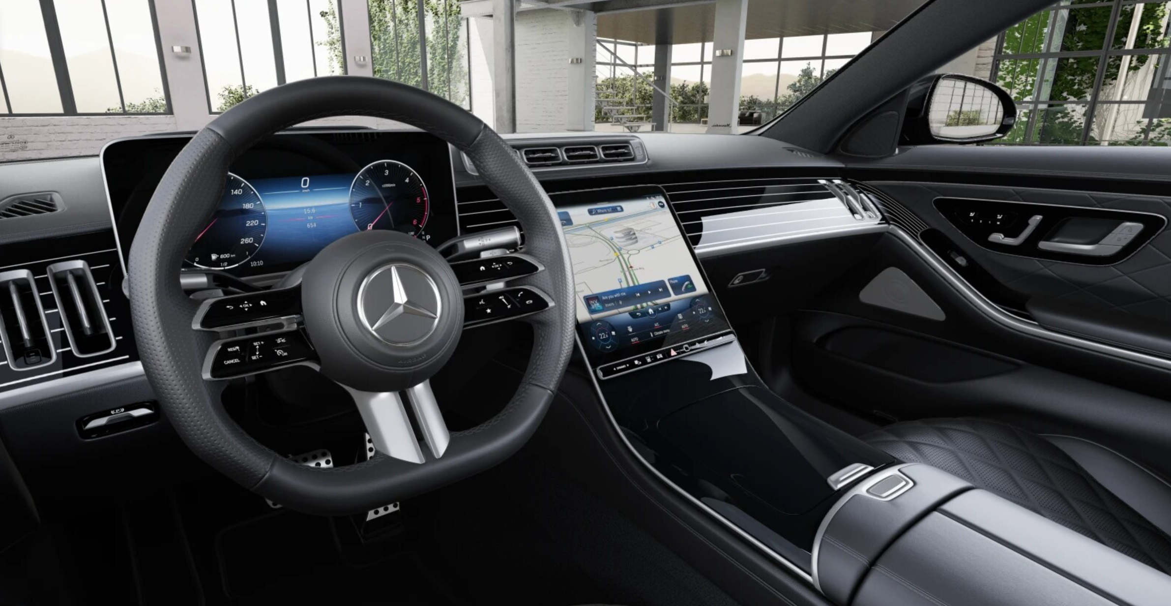 Mercedes S 400d 4matic AMG LONG | předváděcí auto skladem | černá s černou kůží | maximální výbava | sleva | výprodej skladu | nákup online | auto eshop AUTOiBUY.com